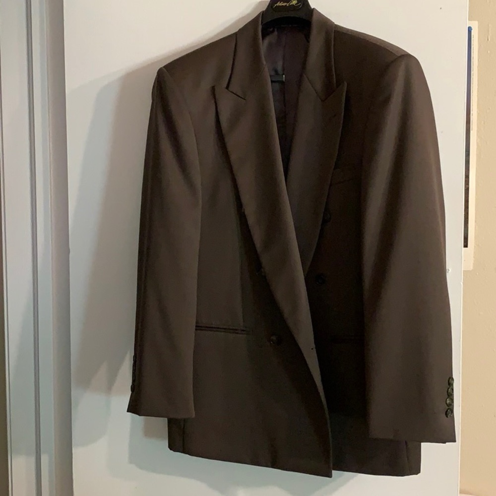 Dress coat suit crossed virgin wool